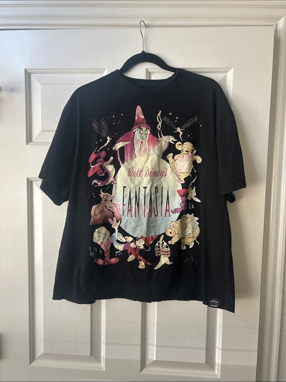 Disney Fantasia Multicolor Graphic Tee - Black
